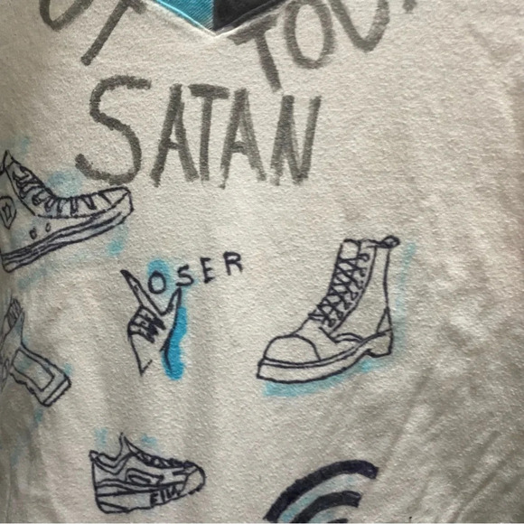 Wonder Nation "Not Today Satan" Crop Top 🐼🐼🐼 - Picture 3 of 9